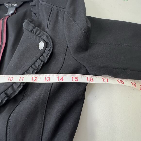 White House Black Market Ponte Motorcycle Jacket size 4 women Full Zip, Biker - Picture 5 of 14